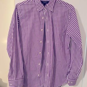Banana Republic button down shirt purple/white